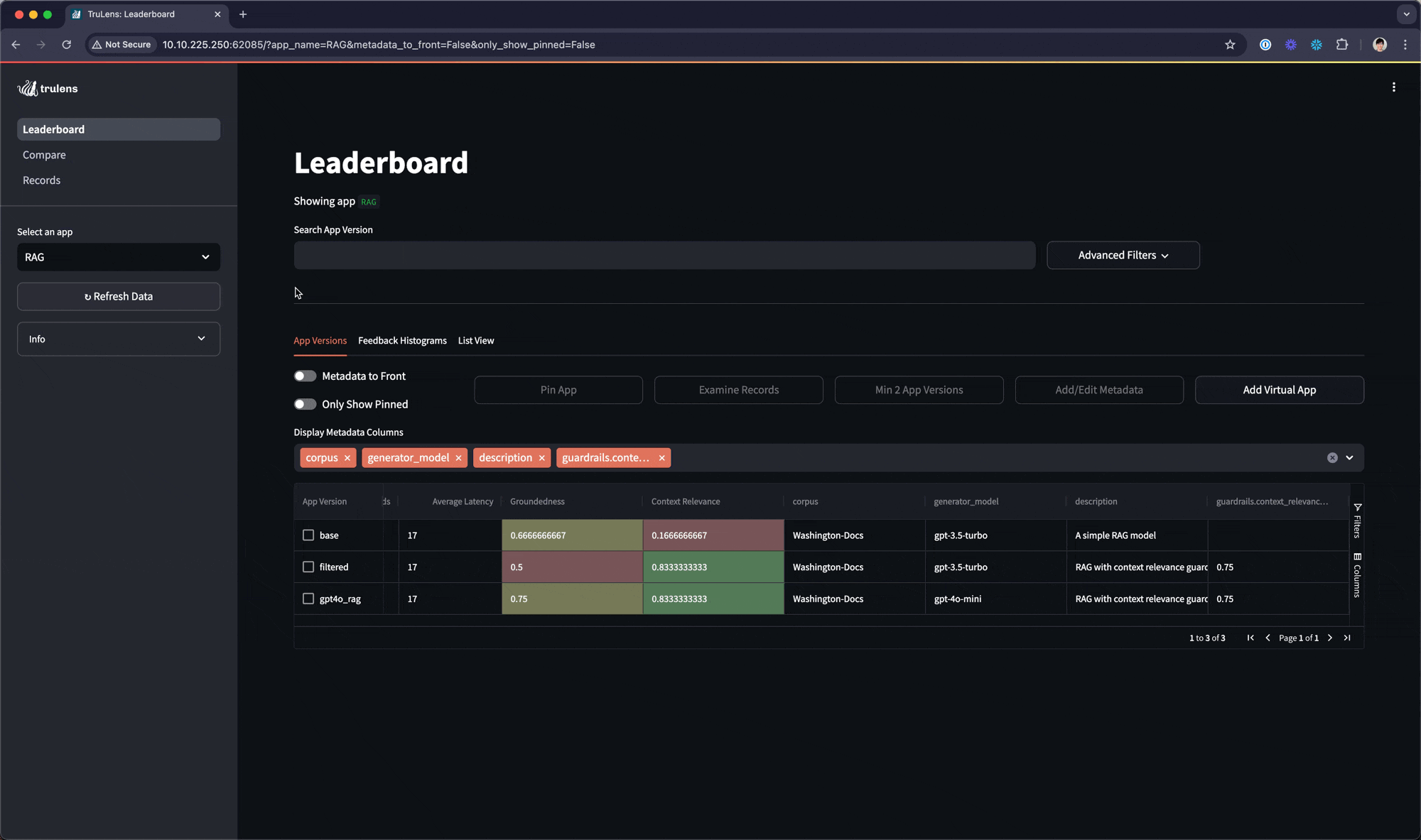 The New TruLens Dashboard